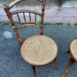 Pair of Viennese bistro café chairs by L. & H. Cambier Frères bentwood belgium
