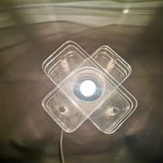 Lampe de table moderne en acrylique transparent du siècle hollandais, 1960s