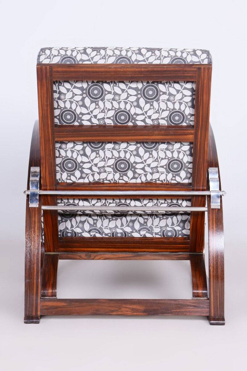 Art Deco Reclining Armchair attributed to Jindřich Halabala for Up Závody, 1920s
