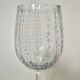 Set of six speckled white wine glasses