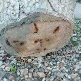 Medici stone planter with tree trunk decor