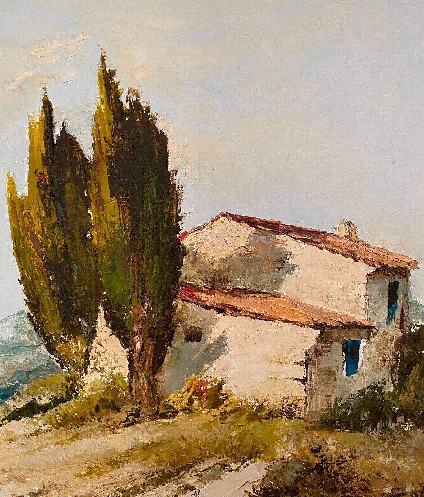 Oil on canvas by Jean-Claude Guignardeau landscape of Provence