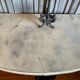 Half-moon console side table faux marble