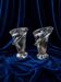Beautiful pair of crystal vases (Vannes) mid-century