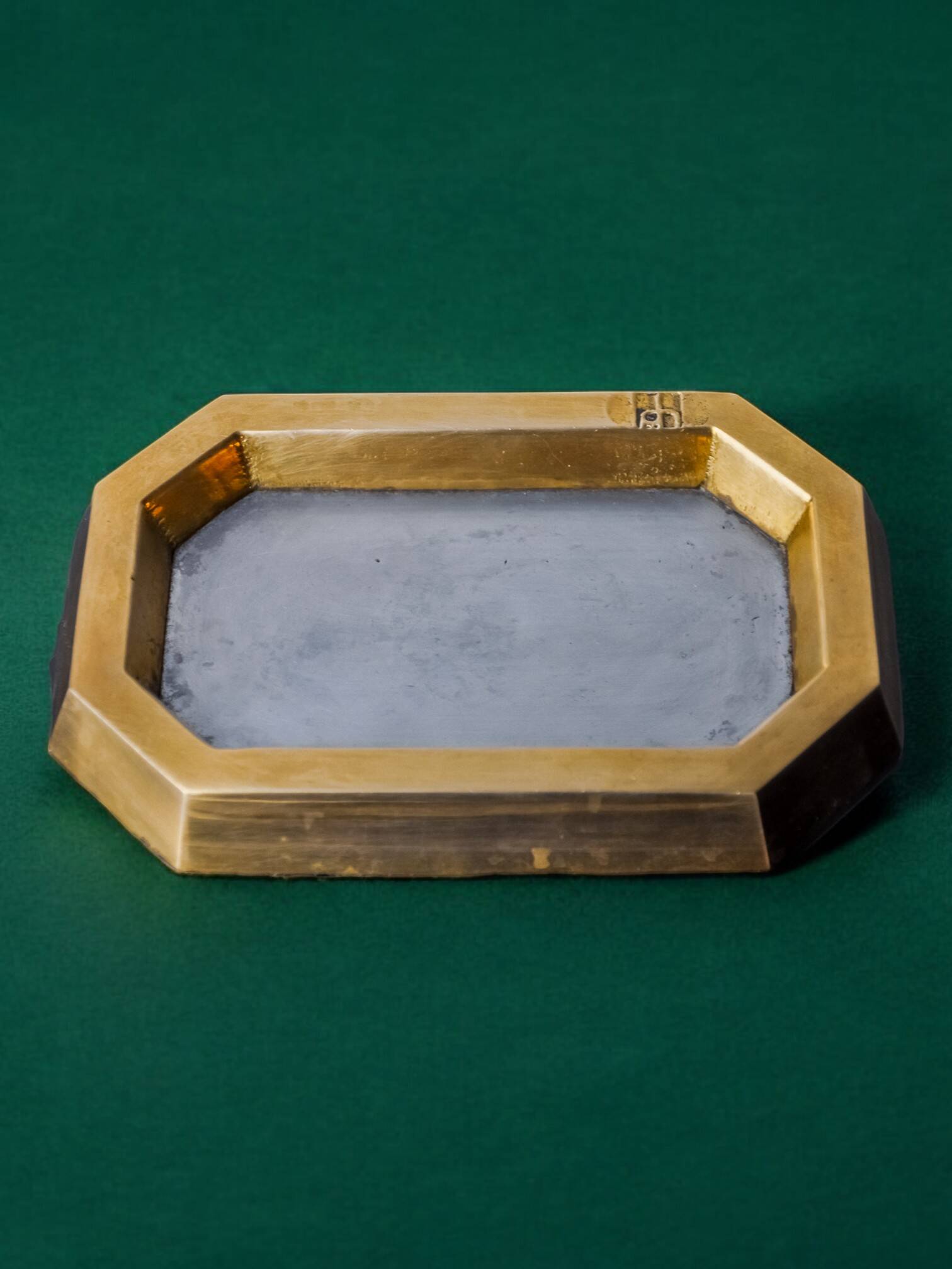 Cendrier brutaliste par david marshall, bronze et laiton, Espagne, 1970