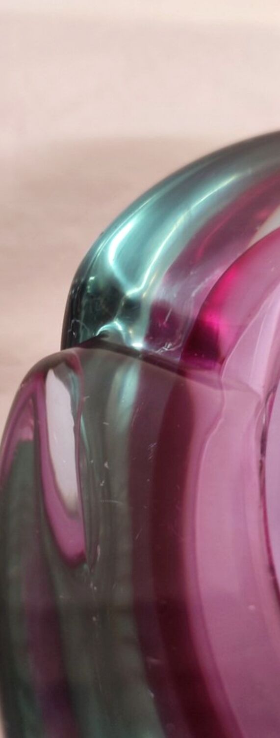 Cendrier en verre de Murano. Italie, années 1970.