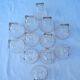 12 liqueur glasses with a gold rim from the 1950s-1960s.