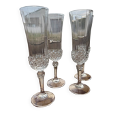 Lot de 4 Flûtes à Champagne Vintage "Lady Diamond" - Cristal d'Arques