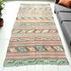 Stripe Oushak Handwoven Tribal Kilim Rug