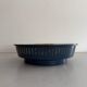 Flush-mounted metal frame with dark blue glass, Attributed to Stilnovo, 1950s, Italy.