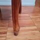 Pair of wooden chairs with velvet seats