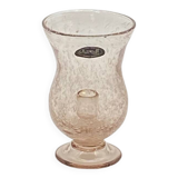Candle holder / Tealight holder in blown / bubbled glass Larochere vintage