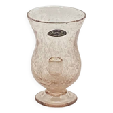 Candle holder / Tealight holder in blown / bubbled glass Larochere vintage