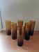 6 large vintage tube glasses
