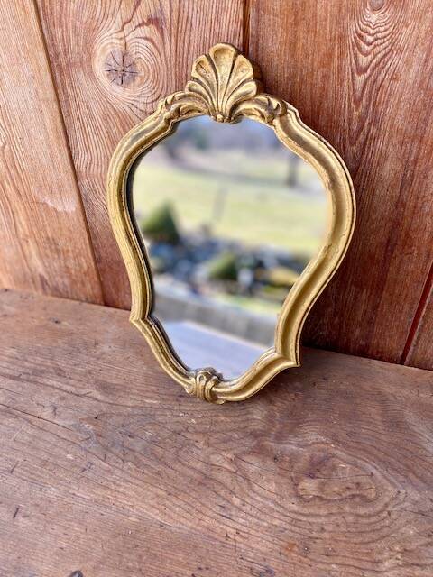 Small antique gilded mirror 30x22cm