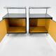 Pair of Art Deco Tubular Bedside Tables, Czechoslovakia
