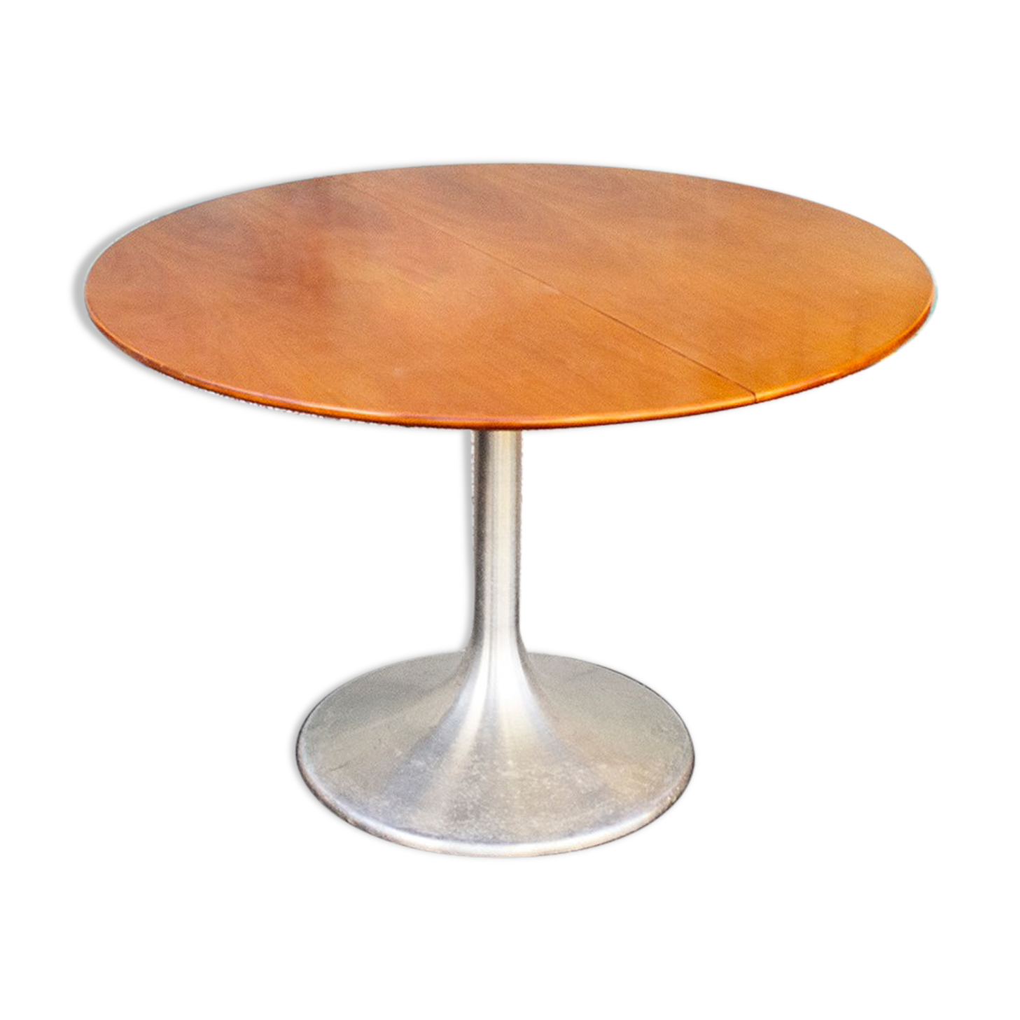 Table à manger en aluminium et bois Italie, 70