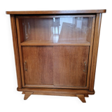 Vintage retractable swivel bar cabinet from the 1950s
