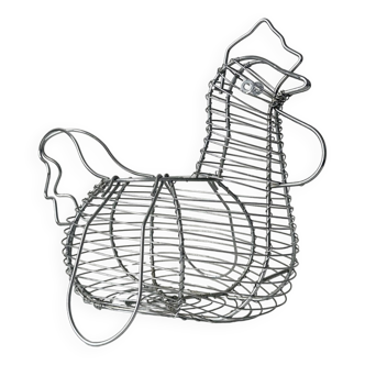 Metal egg basket.