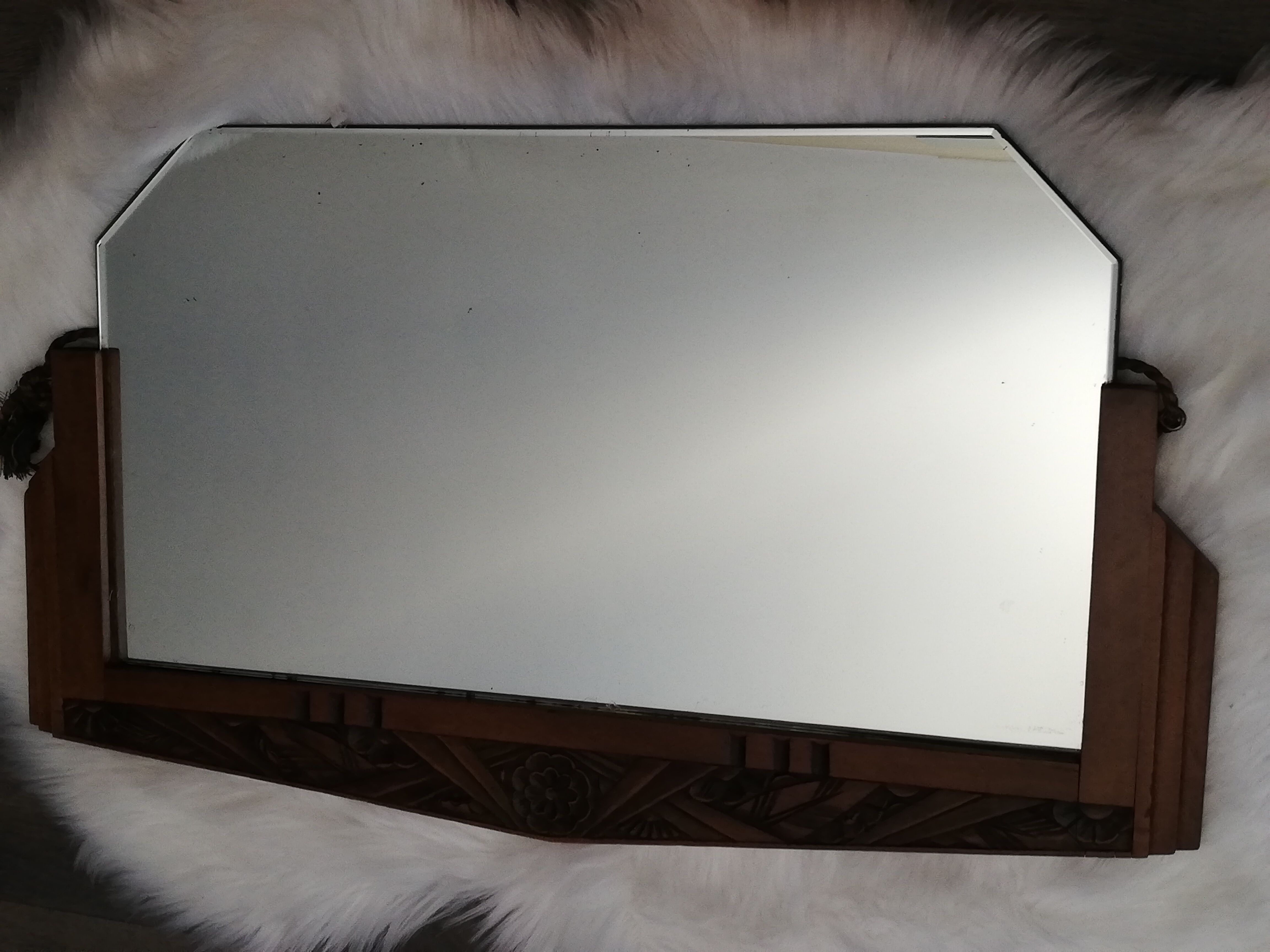 Art Deco wooden mirror