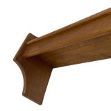Vintage wooden wall shelve rack bookshelf in oak