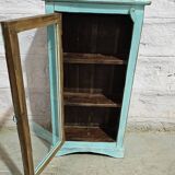 Turquoise showcase in Burmese teak