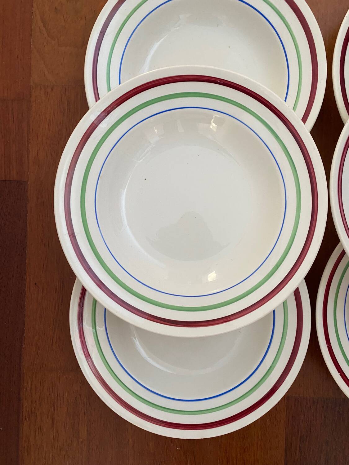 6 deep plates, Gildas series, Gien