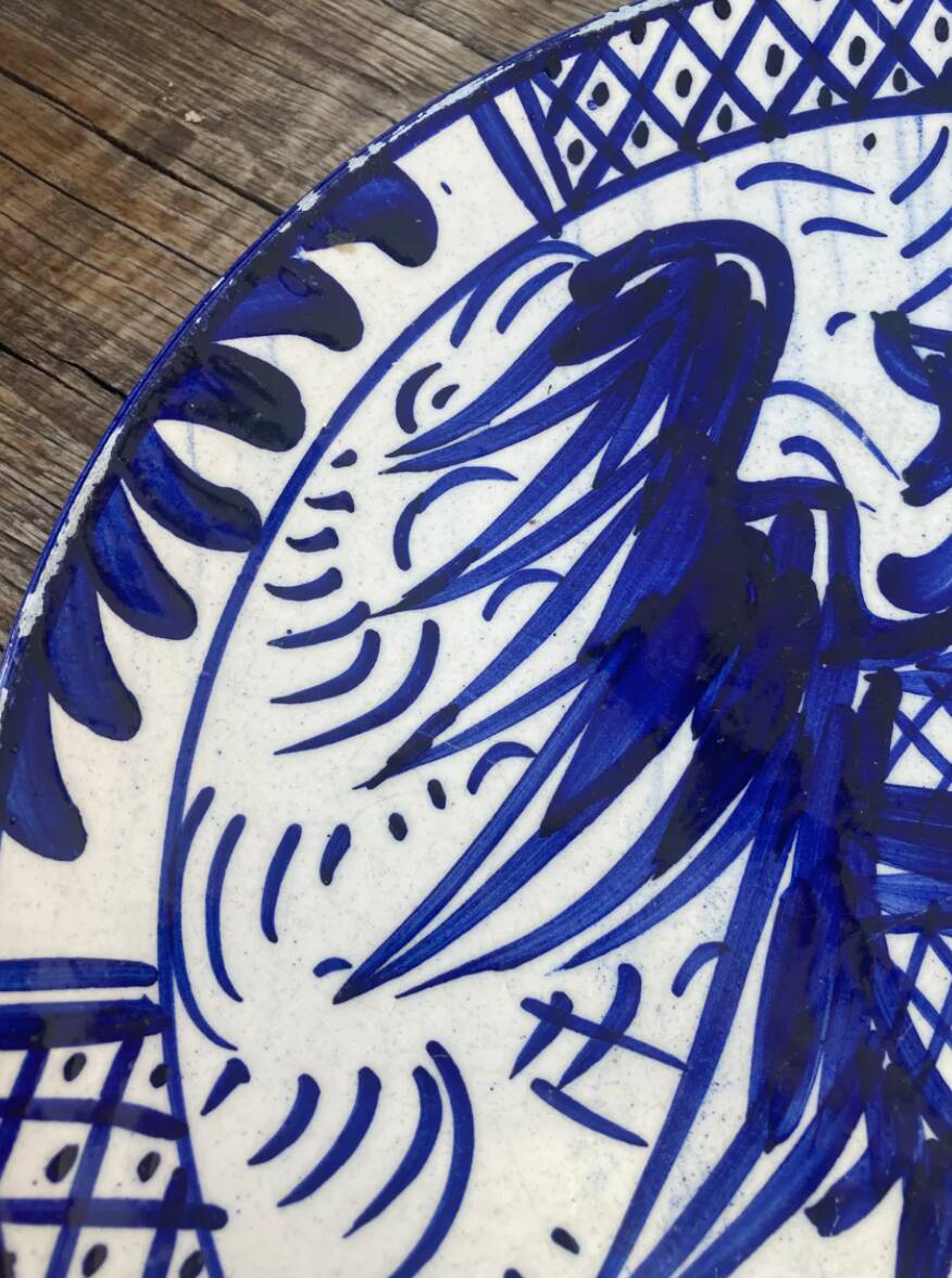 Blue bird decorative plate