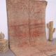Peach Vintage Moroccan Rug 203 x 331 cm, Berber Shag Rug, Handmade Boho Rug