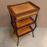Table d'appoint antique Napoléon 3 avec marqueterie