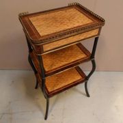 Table d'appoint antique Napoléon 3 avec marqueterie