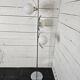 70s chrome metal floor lamp with 3 opaline ball lights