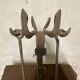 Brutalist folk art fireplace utensil holder