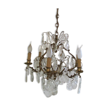 Bronze chandelier with tassels Louis XV, Louis XVI