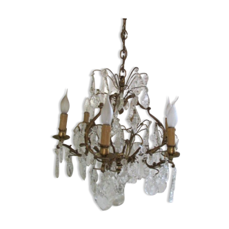 Bronze chandelier with tassels Louis XV, Louis XVI