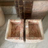 Pair of Art Deco marble and onyx bookends