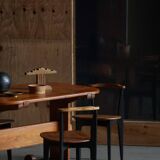 Primitive Swedish oval dining table in pine, early 20th century.