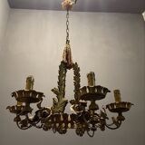 Italian tole chandelier, 1940s