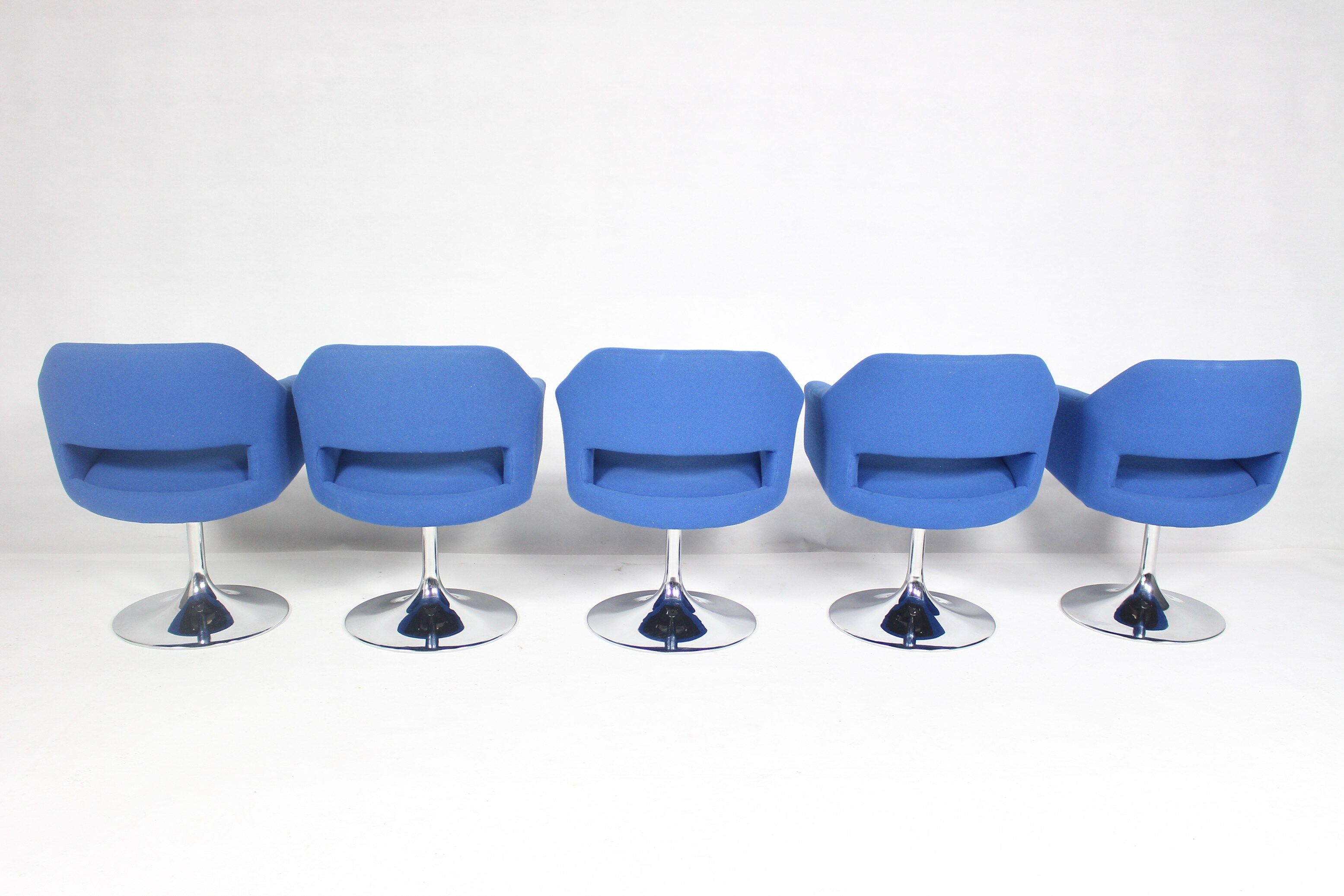 Set of 5 Vintage Largo Swivel Chairs Borje Johanson from Johanson Design
