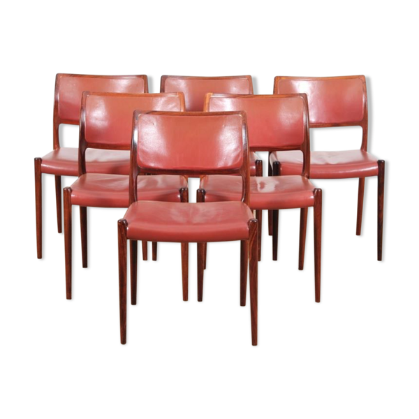 Chaises de salon en palissandre par Niels Møller 1968