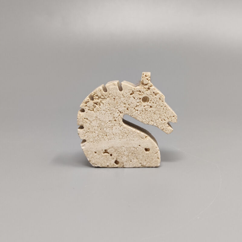 1970s travertine horse sculpture