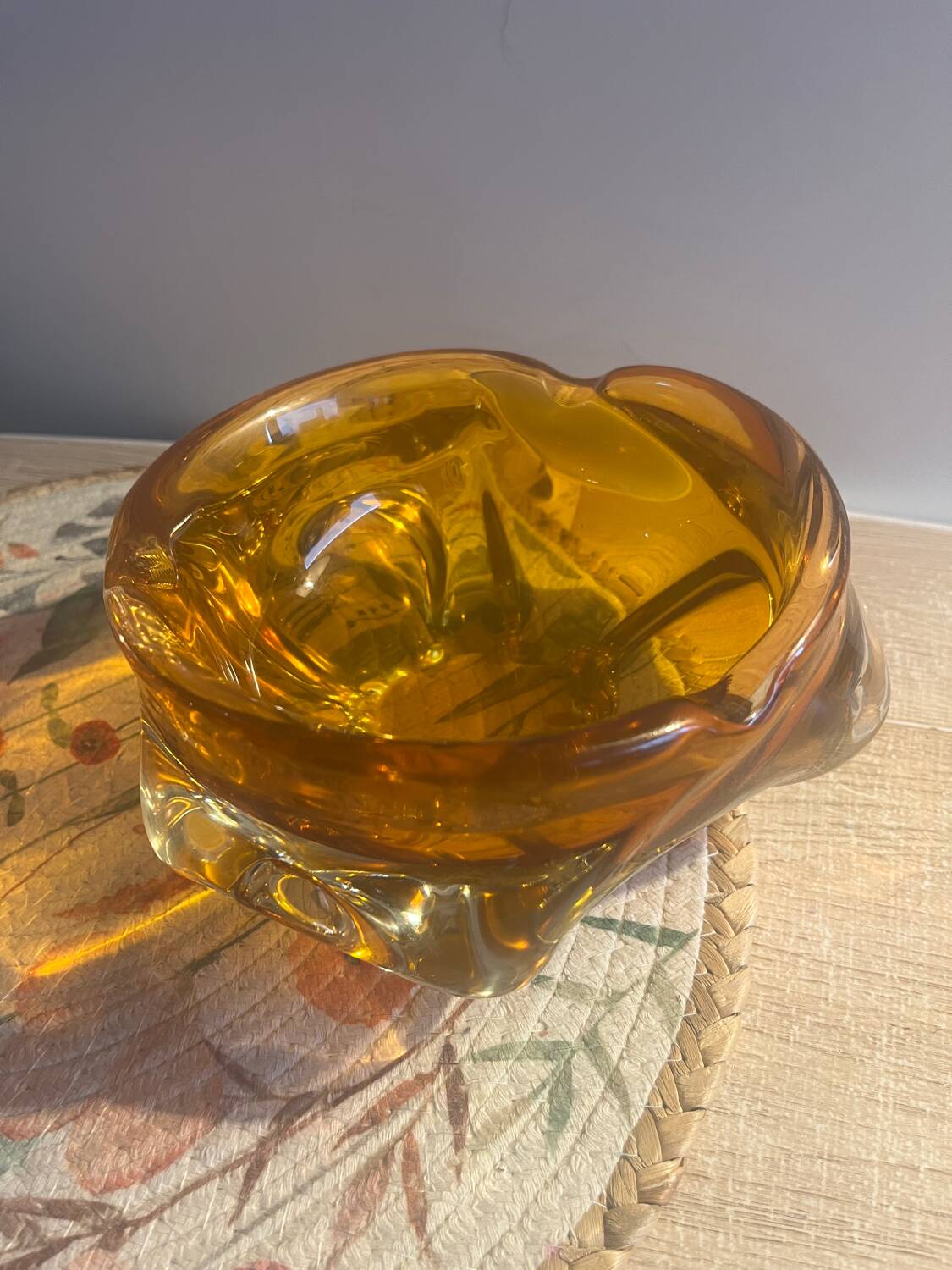 Murano ashtray year 60/70 orange