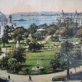 Old Colorized Panoramic Photo: Palm Gardens – Nice