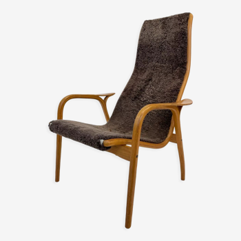 Fauteuil lamino suédois vintage Yngve Ekstrom Design