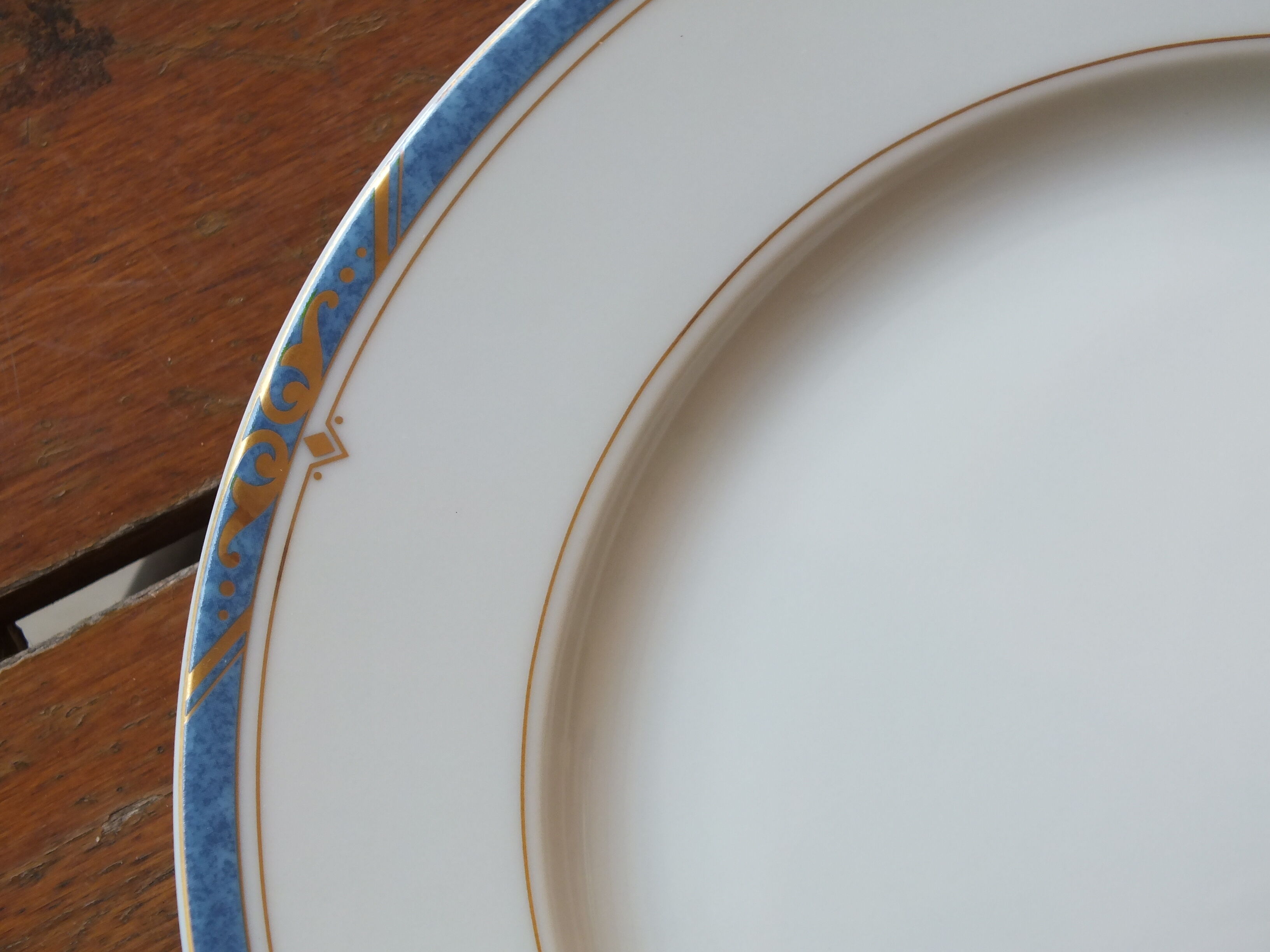 5 porcelain dessert plates from Limoges - Deshoulières and Guy Degrenne