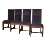 Set of 4 Art Deco Haagse School Dining Chair Frits Spanjaard 1930s
