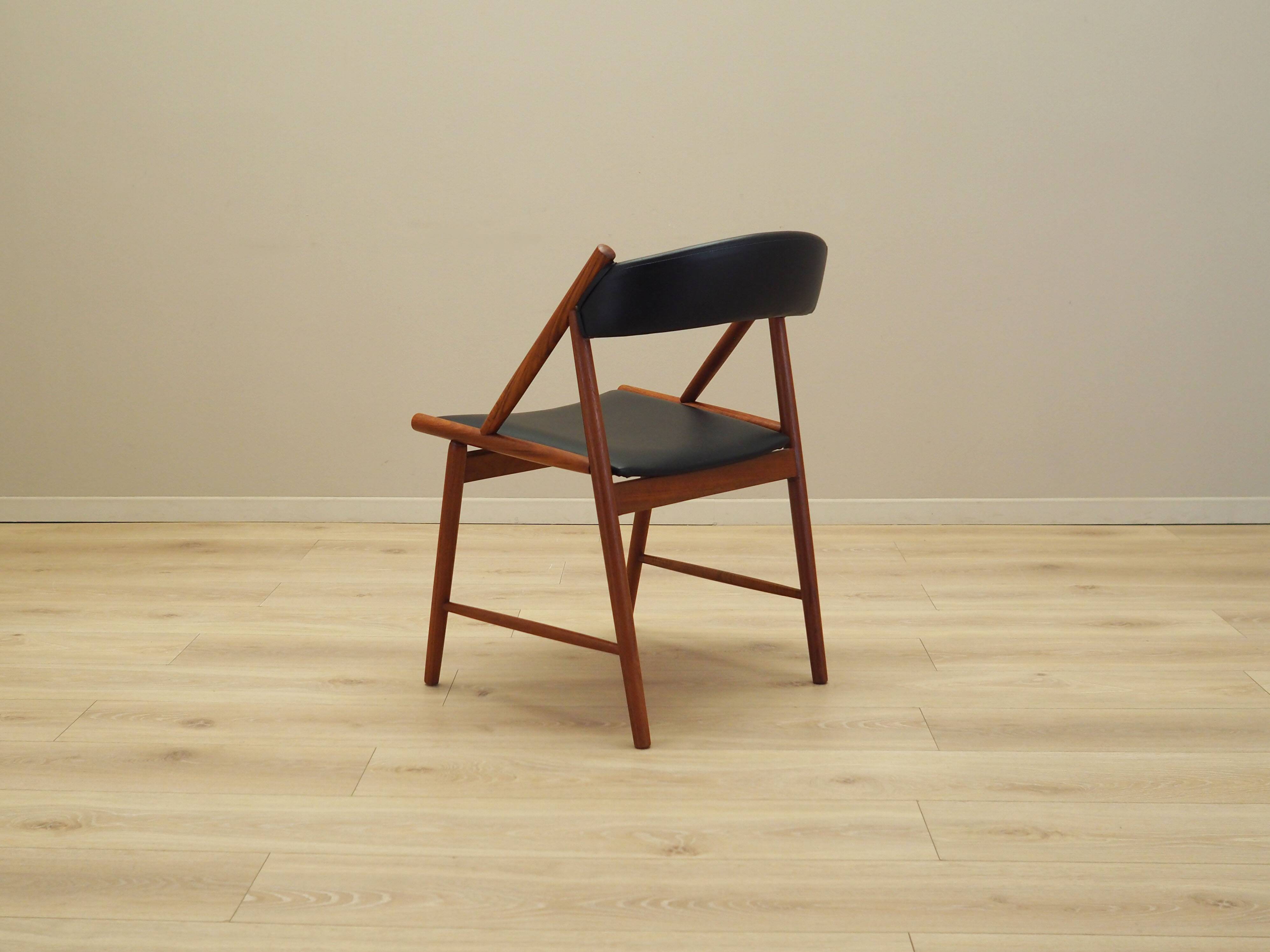 Chaise en teck, design danois, années 1970, production : Danemark