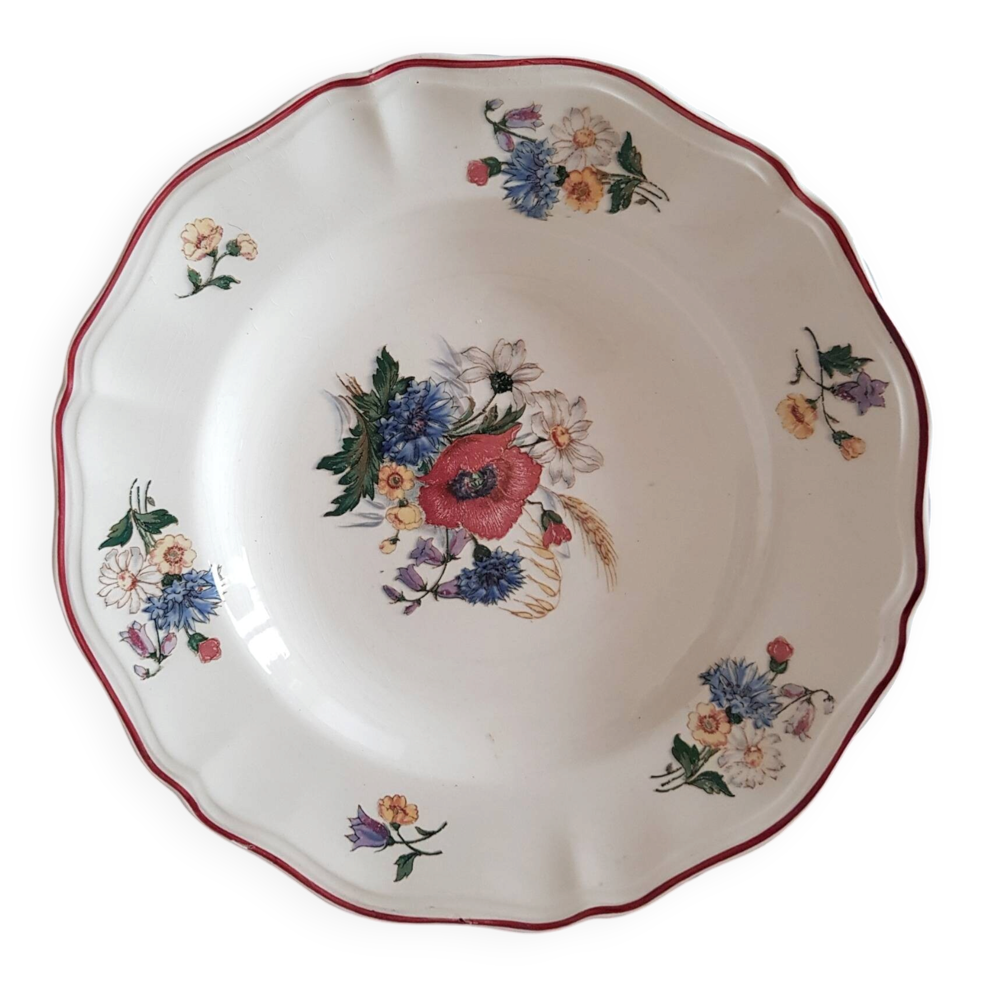 Set of 4 deep plates Sarreguemines Agreste