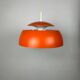 Vintage pendant Temde Leuchten orange metal