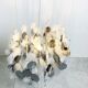 Mid century glass chandelier, 1970s